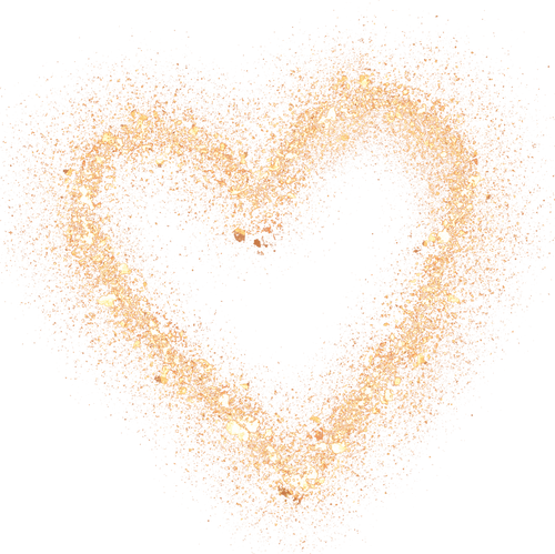 Heart Gold Glitter